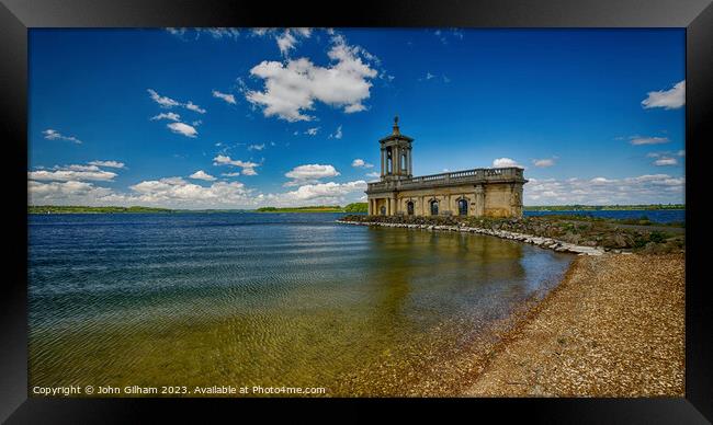 Normanton Church on Rutland Water Framed Print by John Gilham