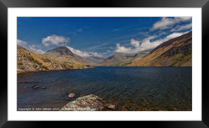 Wastwater - The Lake District Cumbria Framed Mounted Print by John Gilham