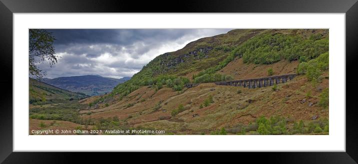 Glen Ogle Viaduct in Scotland Framed Mounted Print by John Gilham