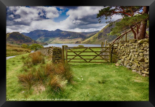 The Gate to Crummock Water - The Lake District Cum Framed Print by John Gilham