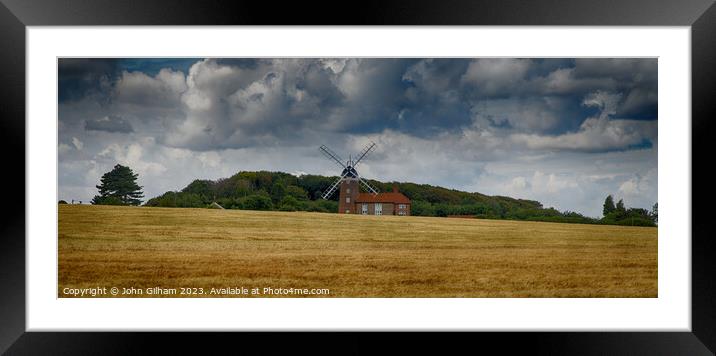 Weybourne Windmill near Holt on the North Norfolk Coast England UK Framed Mounted Print by John Gilham