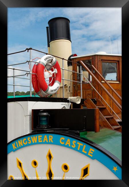 The Kingswear Castle Paddle Steamer Framed Print by John Gilham