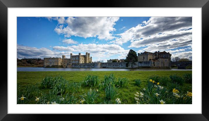 An English Castle at springtime Framed Mounted Print by John Gilham