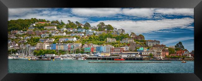 Colourful Kingswear Dartmouth Devon England UK Framed Print by John Gilham