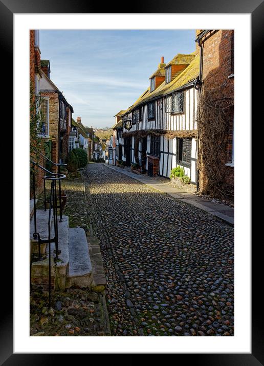Outdoor street in Rye East Sussex England UK Framed Mounted Print by John Gilham