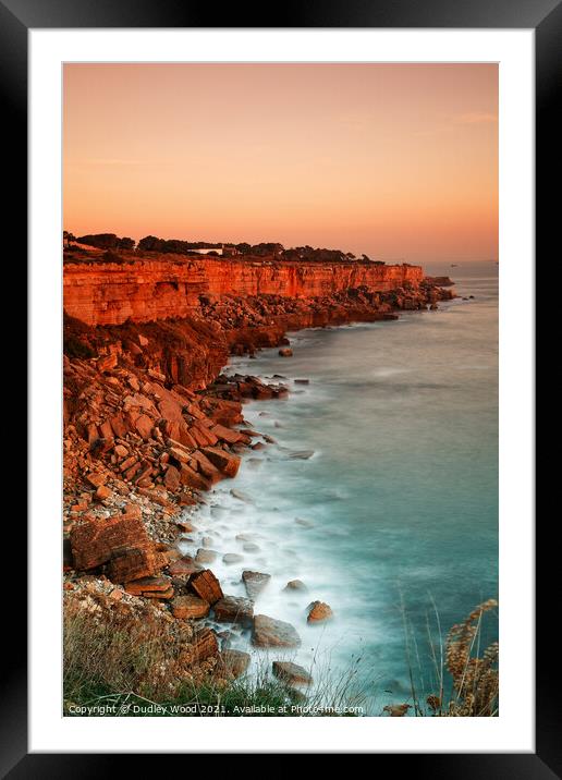 Majestic Jurassic Coastline Framed Mounted Print by Dudley Wood