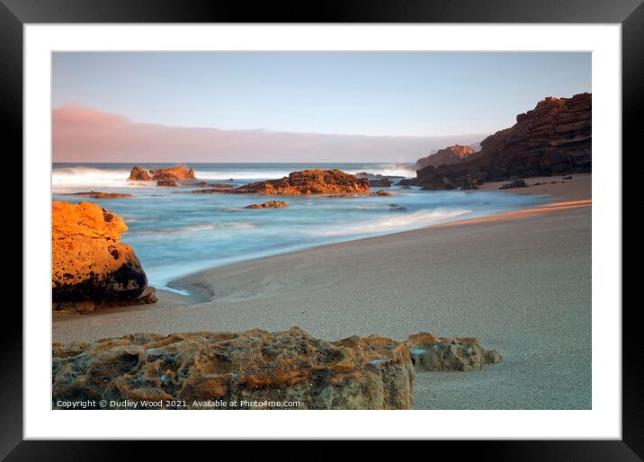 Serene Sunrise Seaview Framed Mounted Print by Dudley Wood