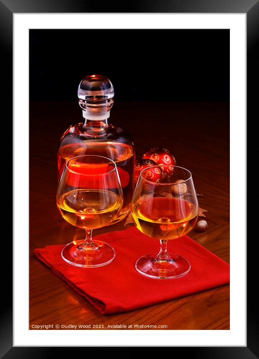 Festive Cognac Delight Framed Mounted Print by Dudley Wood
