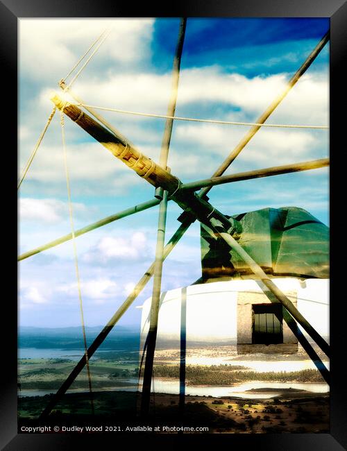 Majestic Windmill on a Cloudy Day Framed Print by Dudley Wood