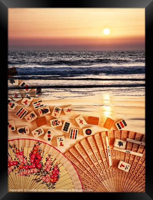Majestic Mahjong Sunset Framed Print by Dudley Wood