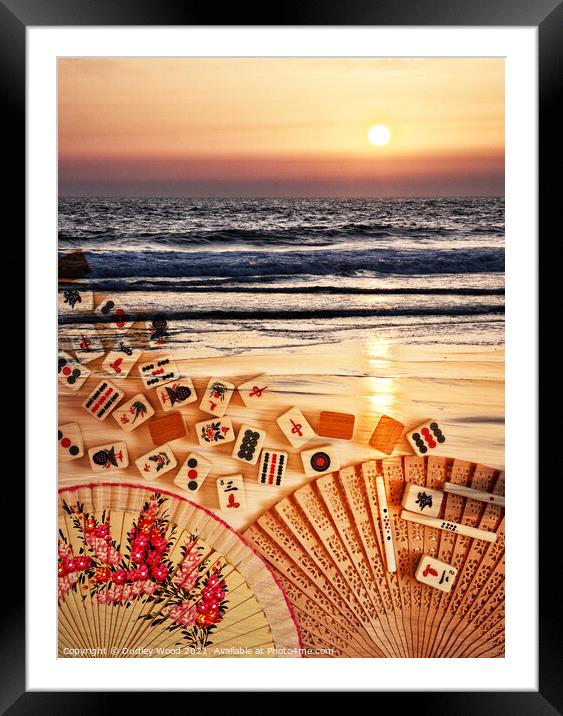 Majestic Mahjong Sunset Framed Mounted Print by Dudley Wood
