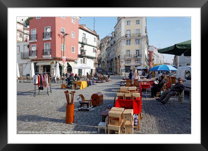 Vibrant and Authentic Lisbon Market Framed Mounted Print by Dudley Wood