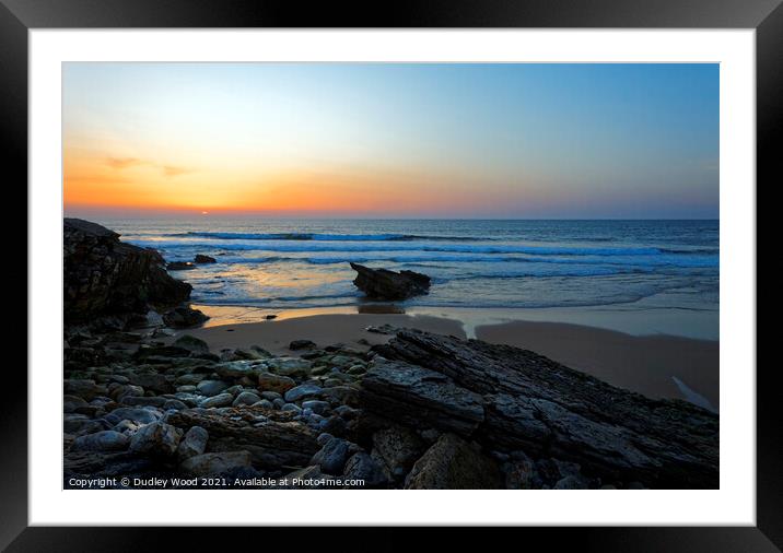 Serene Sunset at Cresmina Beach Framed Mounted Print by Dudley Wood