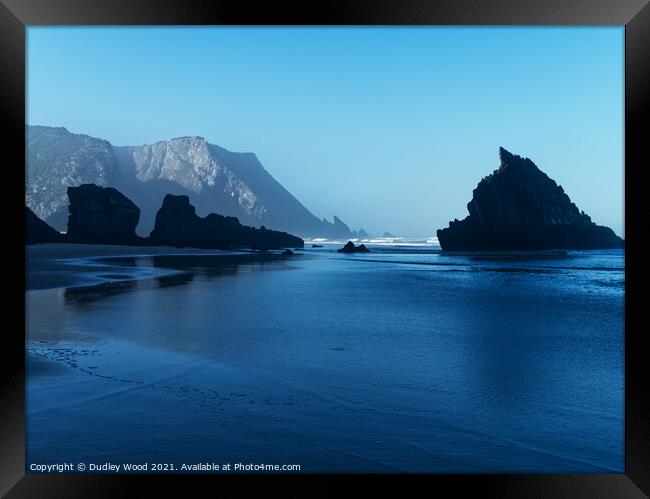 Serenity on the Jurassic Coast Framed Print by Dudley Wood