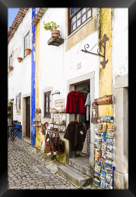 Charming Souvenir Shop in Obidos Framed Print by Dudley Wood
