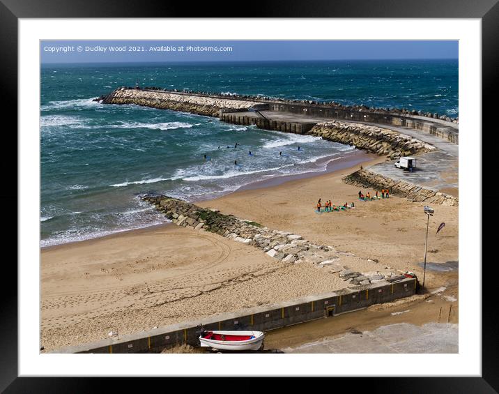 Thrashing Waves of Ericeira Framed Mounted Print by Dudley Wood