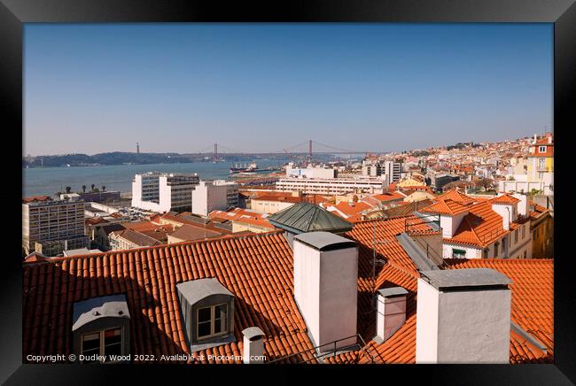 Breathtaking Lisbon Rooftop View Framed Print by Dudley Wood