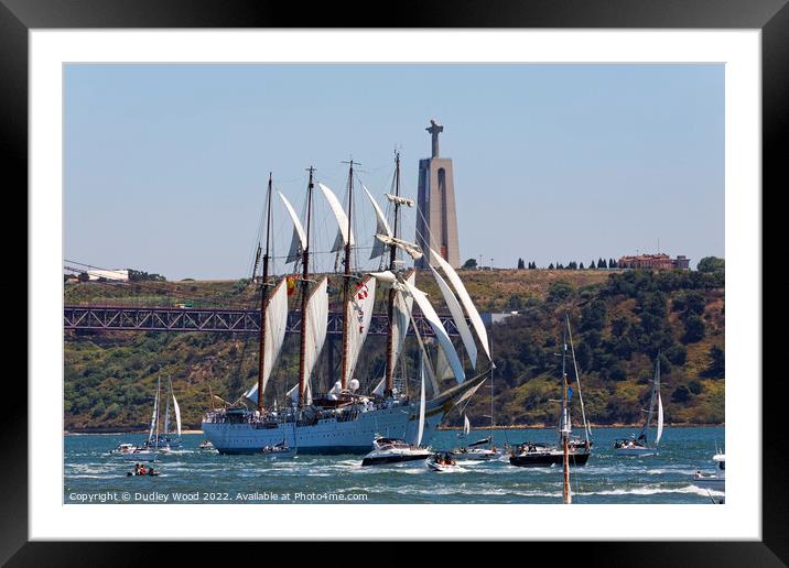 Magnificent Elcano Tall Ship Framed Mounted Print by Dudley Wood