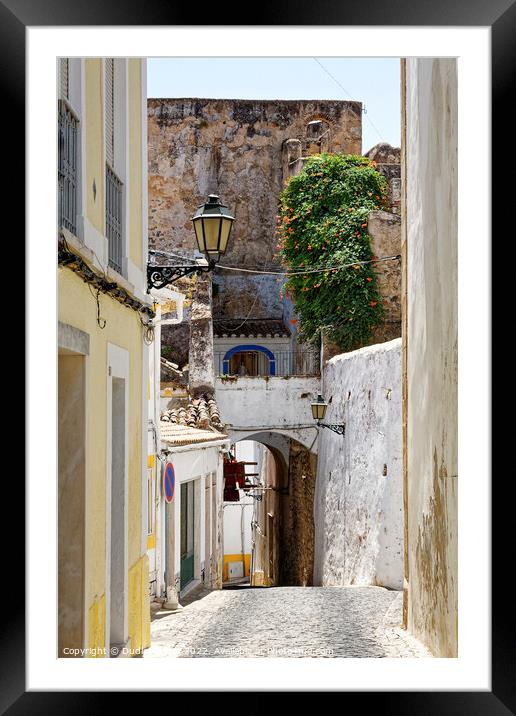 The Enchanting Elvas Street Framed Mounted Print by Dudley Wood