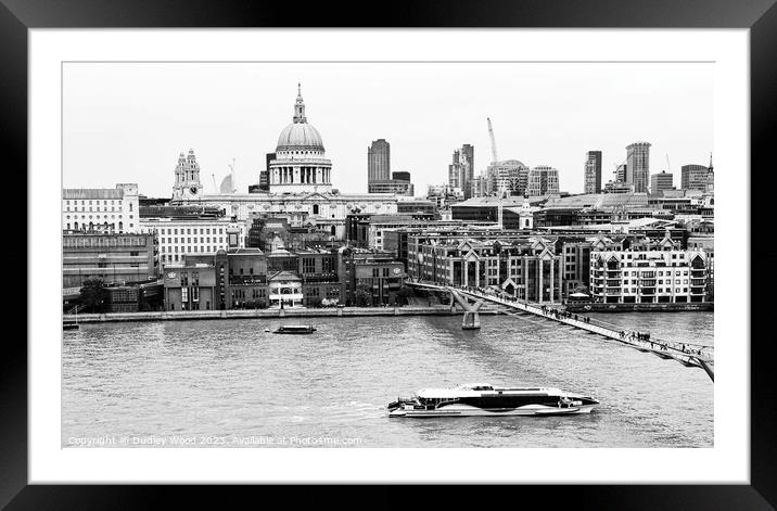 Millennium Bridge Framed Mounted Print by Dudley Wood