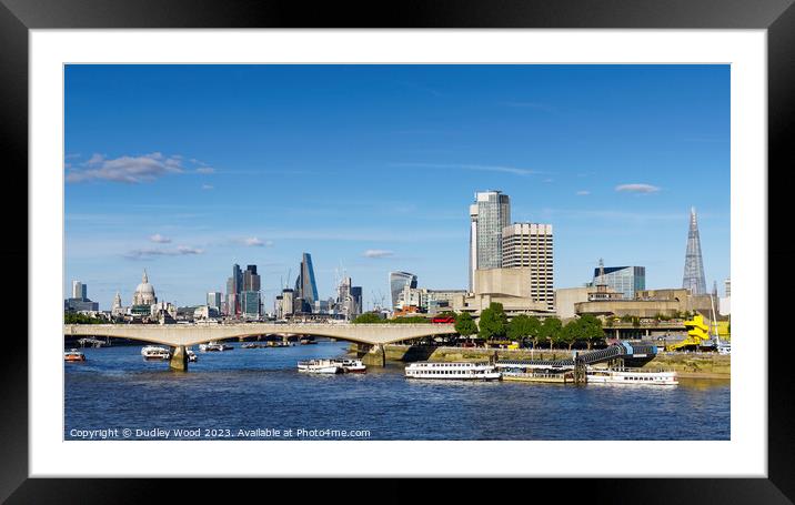 London City skyline Framed Mounted Print by Dudley Wood
