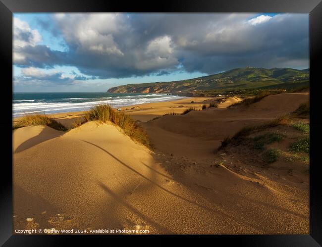 Guincho stormy 2 Framed Print by Dudley Wood