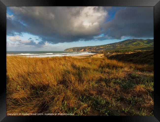 Guincho stormy 3 Framed Print by Dudley Wood