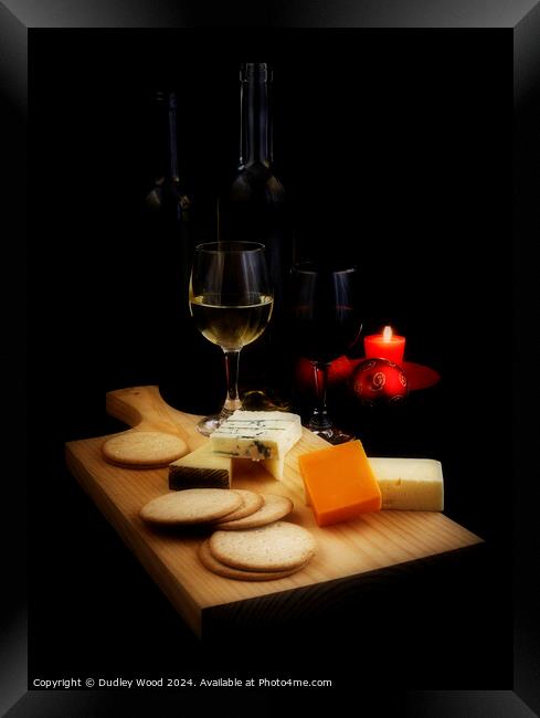  Cheese and Wine evening 2 Framed Print by Dudley Wood