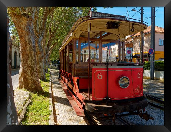 Red tram 2 Framed Print by Dudley Wood