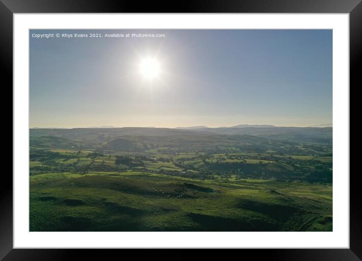 Mid Wales Framed Mounted Print by Rhys Evans