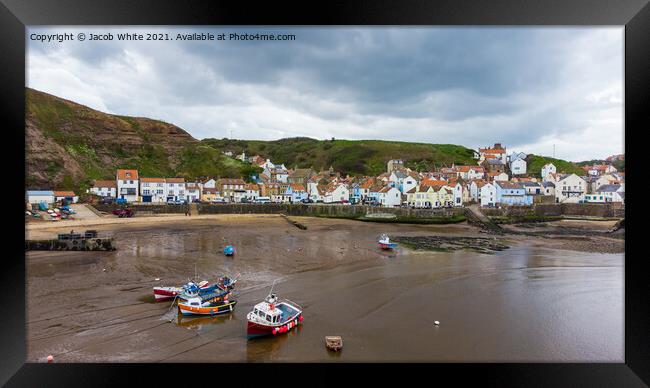 Staithes Harbour Framed Print by Jacob White