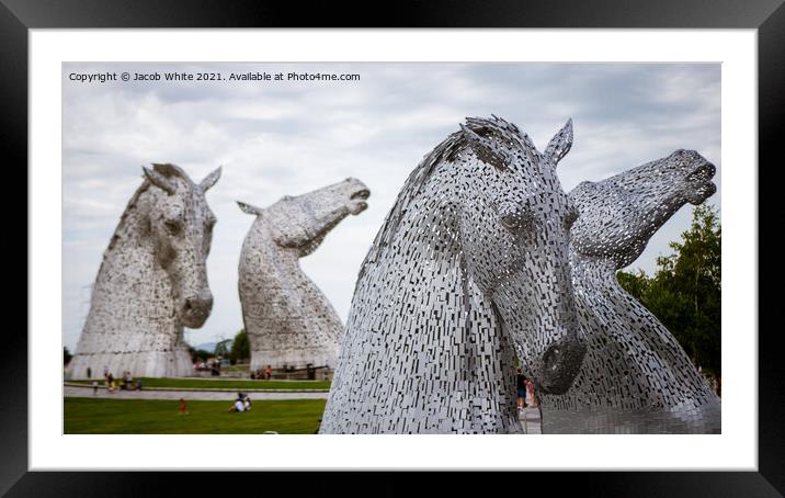The Kelpies Framed Mounted Print by Jacob White