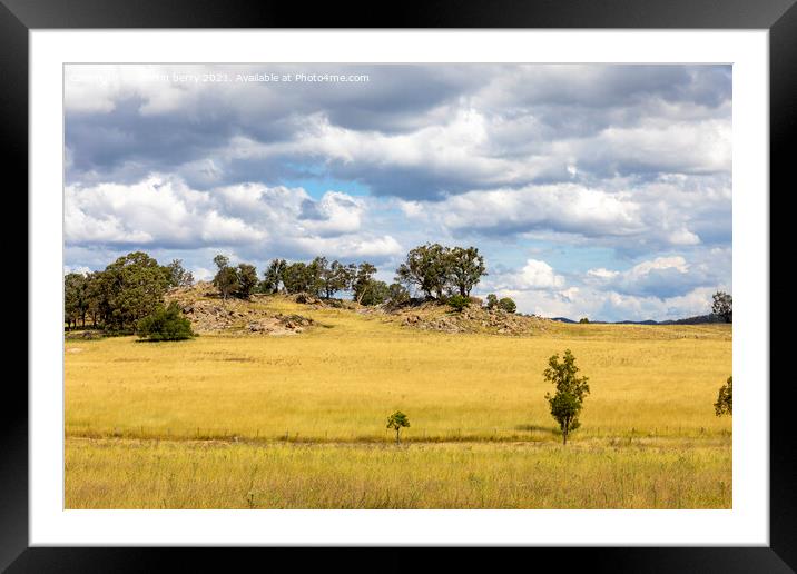 Australian landscape autumn Framed Mounted Print by martin berry