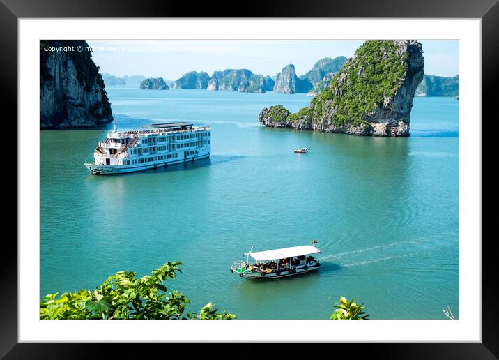 Halong Bay Vietnam Framed Mounted Print by martin berry