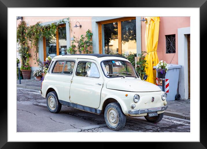 Fiat 500 Giardiniera Estate Classic Car Framed Mounted Print by martin berry