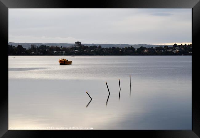 Lake Rotorua Twilight Framed Print by Errol D'Souza