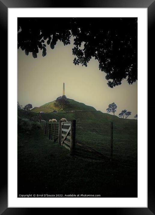 One Tree Hill Fence Framed Mounted Print by Errol D'Souza