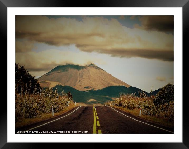 Mount Ngauruhoe Framed Mounted Print by Errol D'Souza