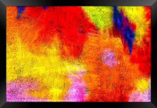 VIBRANT SCORCHED ABSTRACT Framed Print by Errol D'Souza