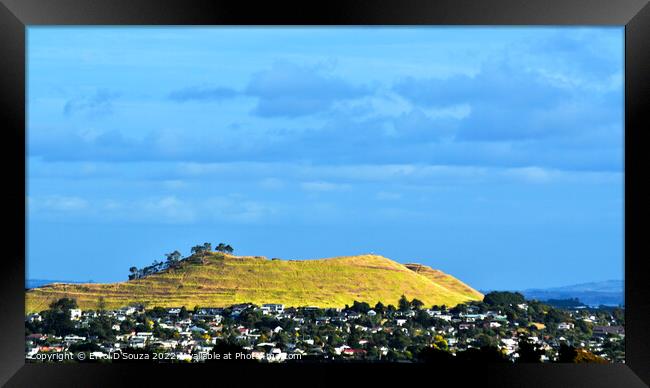 Māngere Mountain - Te Pane o Mataaoho Framed Print by Errol D'Souza