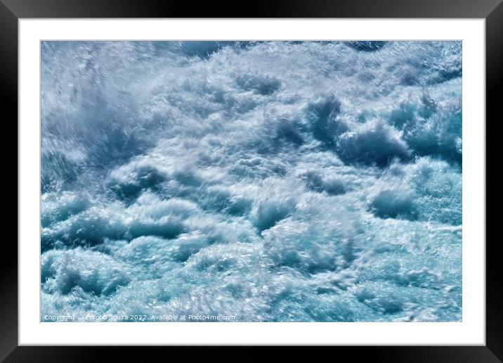 Huka Falls Rapid Whitewater - scene 5 Framed Mounted Print by Errol D'Souza