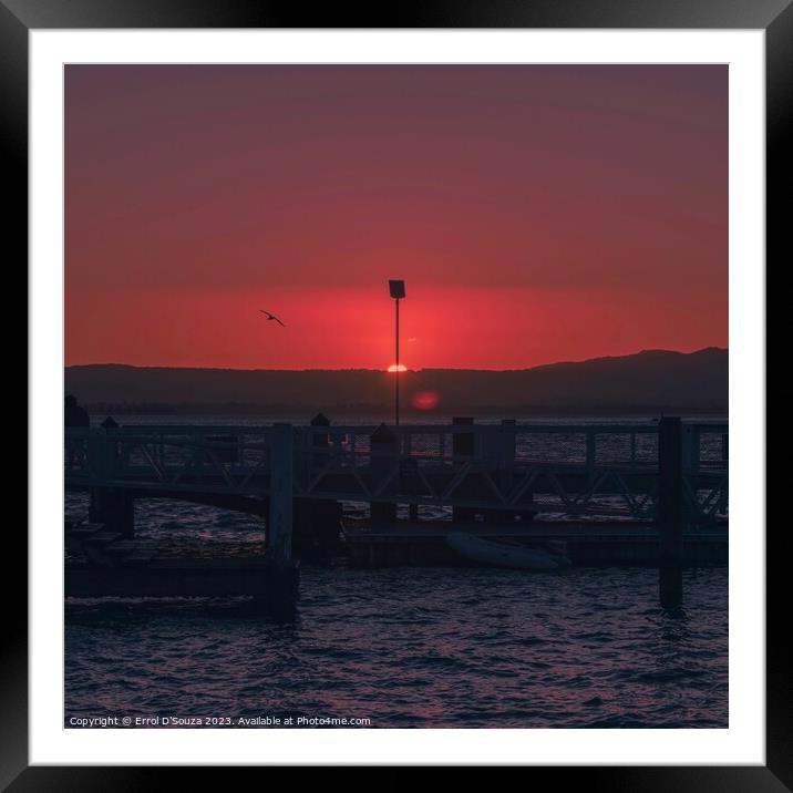 Pilot Bay Sunset Framed Mounted Print by Errol D'Souza