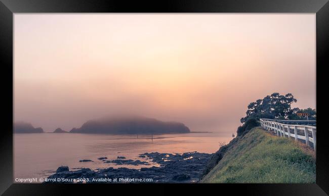 Foggy Sunrise in Paihia Framed Print by Errol D'Souza