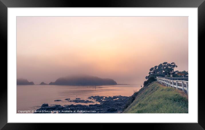 Foggy Sunrise in Paihia Framed Mounted Print by Errol D'Souza