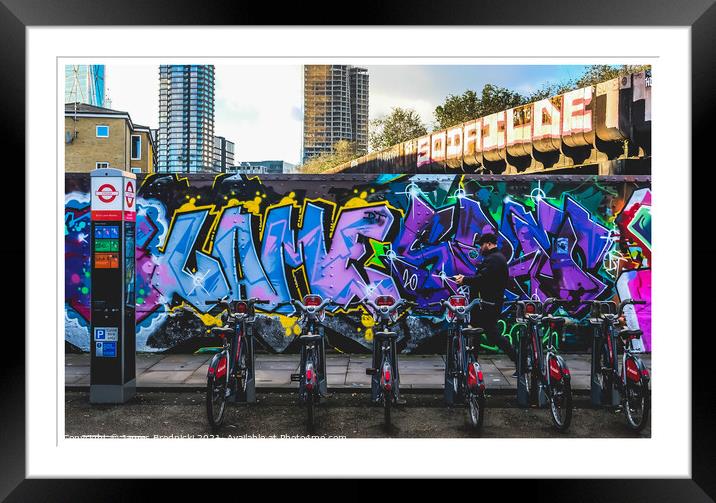 London Graffiti Framed Mounted Print by James Brodnicki