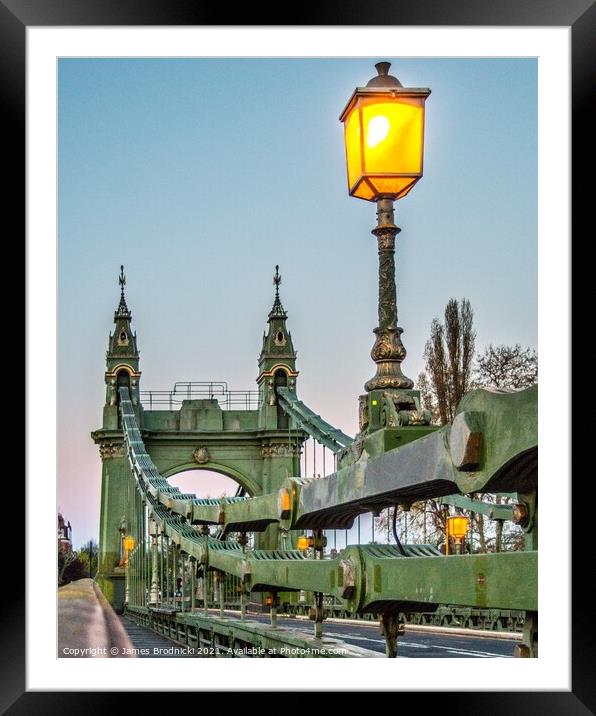 Hammersmith Bridge Framed Mounted Print by James Brodnicki