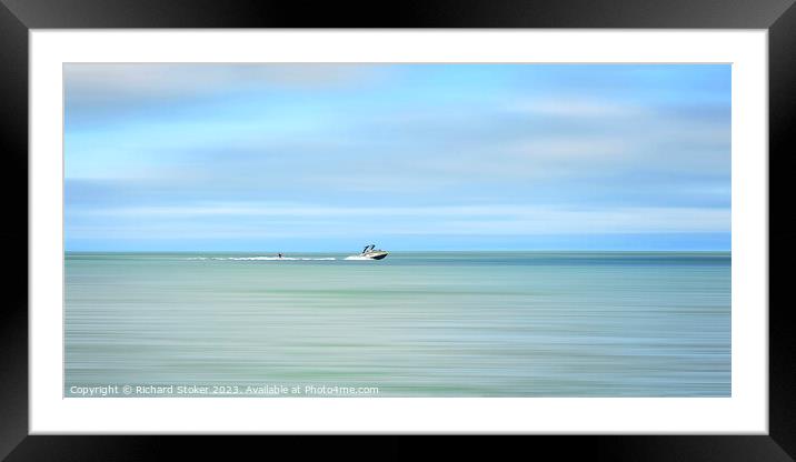On The Pull Framed Mounted Print by Richard Stoker