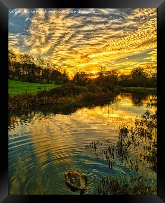 Sunset at Lacock Framed Print by Arion Espinola