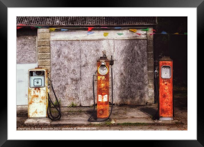 Old Fuel Pumps  Framed Mounted Print by Arion Espinola