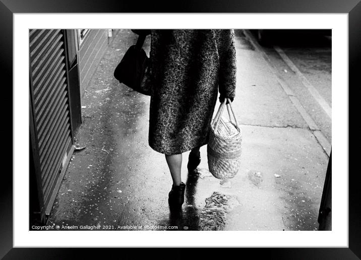 Manchester Shopper  Framed Mounted Print by Anselm Gallagher